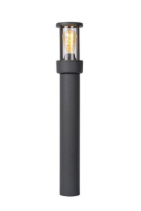 Słupek oświetleniowy Lucide Lori 14893/80/30 IP44 1xE27 Aluminium Szary.
