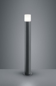 Słupek oświetleniowy Trio Hoosic 424060142 IP44 1xE27 Aluminium Szary.