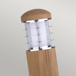 Słupek oświetleniowy Elstead Lighting Poole GZ-POOLE-MB IP55 Drewno Stalowy z zamknięto-otwartą kloszem.