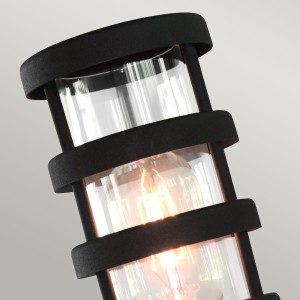Słupek oświetleniowy Elstead Lighting Hornbaek HORNBAEK-PED IP44 1xE27 Stal Czarny.