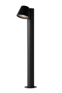 Słupek oświetleniowy Lucide Dingo Led 14881/70/30 IP44 1xGU10 Aluminium Szary w nowoczesnym designie.