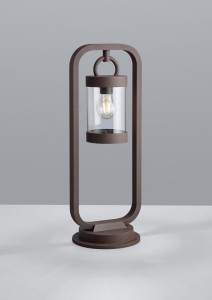 Słupek oświetleniowy Trio Sambesi 504160124 IP44 1xE27 Aluminium Miedziany.