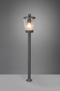 Słupek oświetleniowy Trio Cavado 411060142 IP44 1xE27 Aluminium Szary.