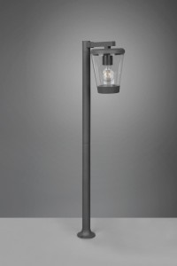Słupek oświetleniowy Trio Cavado 411060142 IP44 1xE27 Aluminium Szary w nowoczesnym stylu