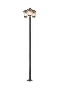 Latarnia ogrodowa Trio Cavado 411060342 IP44 3xE27 Aluminium Szary