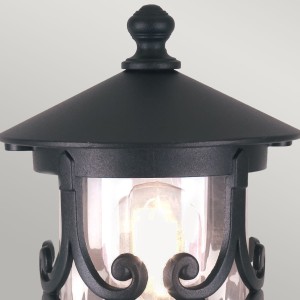 Latarnia ogrodowa Elstead Lighting Hereford BL12-BLACK IP23 1xE27 Aluminium Czarny zbliżenie.