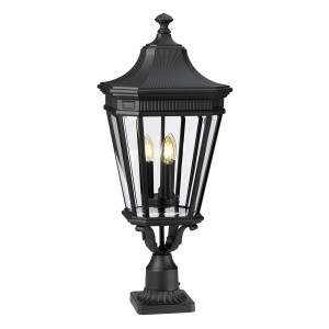 Latarnia ogrodowa Elstead Lighting Cotswold Lane FE-COTSLN3-L-BK IP44 3xE14 Aluminium Czarny