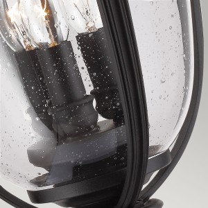 Latarnia ogrodowa Elstead Lighting English Bridle FE-EB3-L-BLK IP44 3xE14 Stal Czarny z bliska.