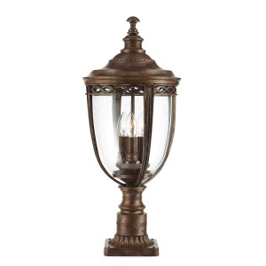Latarnia ogrodowa Elstead Lighting English Bridle FE-EB3-L-BRB brązowy 3xE14 Stal IP44.