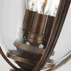 Latarnia ogrodowa Elstead Lighting English Bridle FE-EB3-L-BRB IP44 brązowa stal.