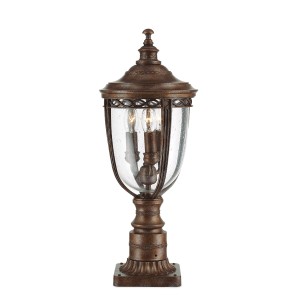 Latarnia ogrodowa Elstead Lighting English Bridle FE-EB3-M-BRB IP44 brązowa stal 3xE14.