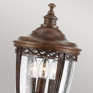 Latarnia ogrodowa Elstead Lighting English Bridle FE-EB4-M-BRB IP44 3xE14 Stal Brązowy.