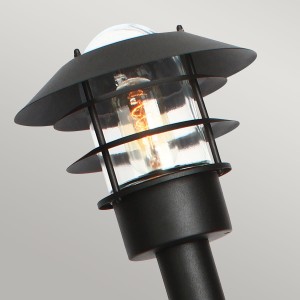 Latarnia ogrodowa Elstead Lighting Helsingor HELSINGOR-BOL-BK IP44 1xE27 Stal Czarny.