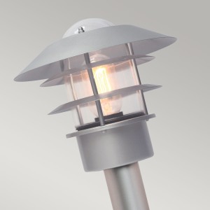 Latarnia ogrodowa Elstead Lighting Helsingor HELSINGOR-BOL-SL IP44 srebrna.