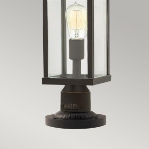 Latarnia ogrodowa Elstead Lighting Manhattan HK-MANHATTAN3-M IP44, aluminiowa, brązowa.