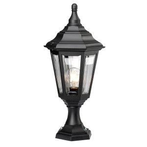 Latarnia ogrodowa Elstead Lighting Kinsale KINSALE-PED-POR IP44 czarna.