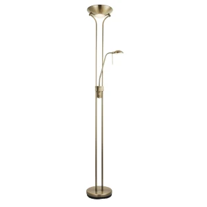 Endon Lampa podłogowa Rome 1x33W G9 Antyczny mosiądz