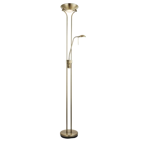 Endon Lampa podłogowa Rome 1x33W G9 Antyczny mosiądz