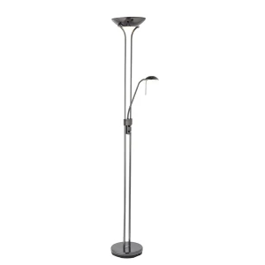 Endon Lampa podłogowa Rome 1x33W G9 Czarny Chrom