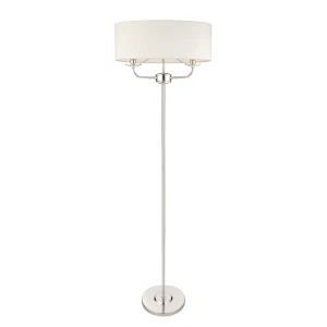Endon Lampa podłogowa Nixon 2x40W E14 Nikiel