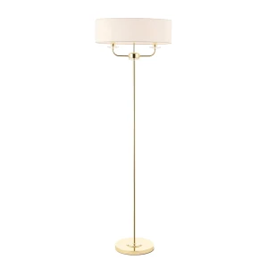 Endon Lampa podłogowa Nixon 2x40W E14 Mosiądz