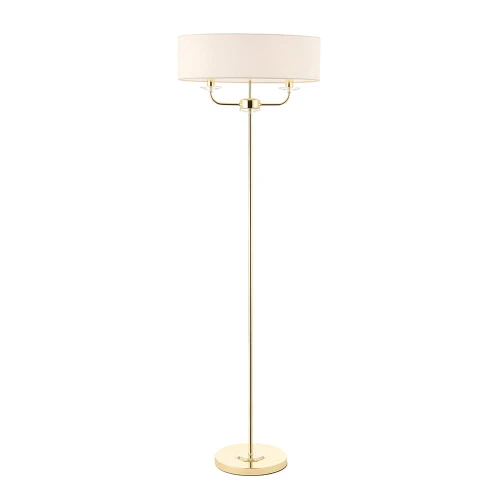 Endon Lampa podłogowa Nixon 2x40W E14 Mosiądz