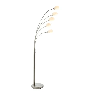 Endon Lampa podłogowa Jaspa 5x5W LED Nikiel