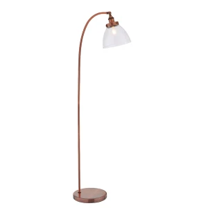 Endon Lampa podłogowa Hansen 1x40W E27 Postarzany miedź