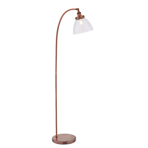 Endon Lampa podłogowa Hansen 1x40W E27 Postarzany miedź