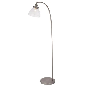 Endon Lampa podłogowa Hansen 1x40W E27 Szczotokwane Srebro