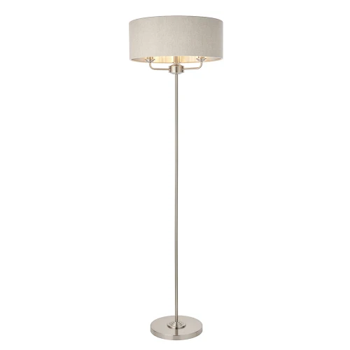 Endon Lampa podłogowa Highclere 3x40W E14 Szczotkowany Chrom