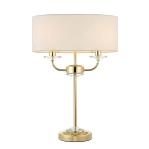 Endon Lampa stojąca Nixon 2x40W E14 Mosiądz