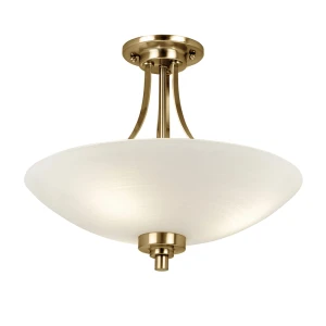 Endon Lampa sufitowa Welles 1x60W E27 Antyczny mosiądz