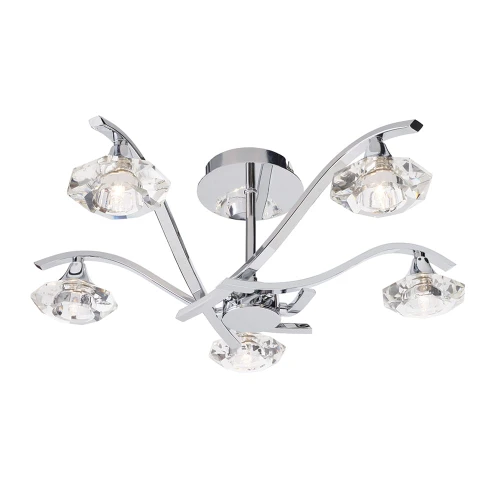 Endon Lampa sufitowa Żyrandol Langella 5x33W G9 Chrom