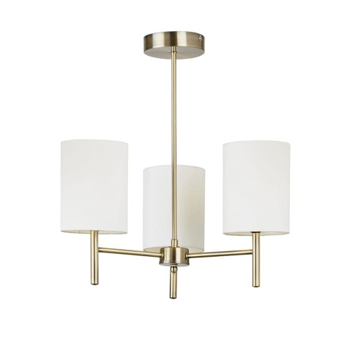 Endon Lampa sufitowa Żyrandol Brio 3x40W E14 Antyczny mosiądz