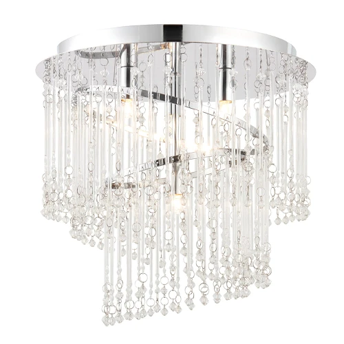 Lampa sufitowa plafon Camille Endon 4x8W Chrom Szkło