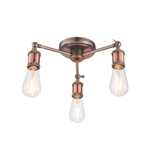 Endon Lampa sufitowa Żyrandol Hal 3x40W E27 Postarzana cyna