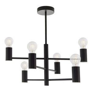 Endon Lampa sufitowa Żyrandol Studio 6x40W E27 Czarny Matowy