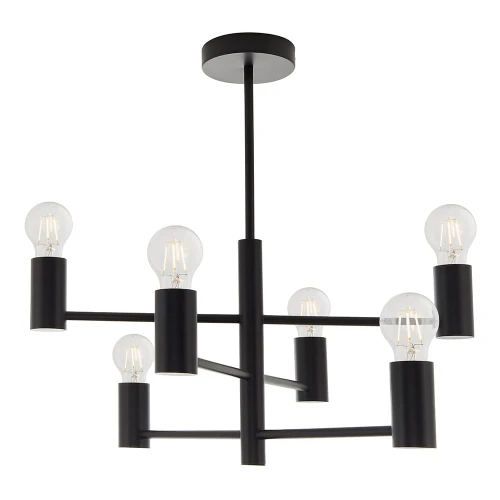 Endon Lampa sufitowa Żyrandol Studio 6x40W E27 Czarny Matowy