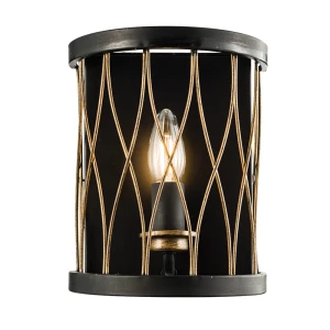 Endon Lampa ścienna Heston 1x40W E14 Czarny Matowy