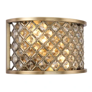 Endon Lampa ścienna Hudson 2x60W E14 Antyczny mosiądz