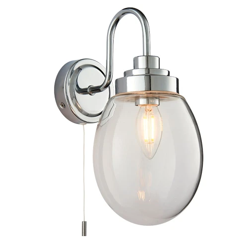 Endon Lampa ścienna Hampton 1x4W E14 Czyste Szkło