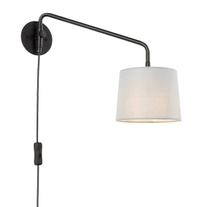 Endon Lampa ścienna Carlson 1x40W E14 Czarny Matowy