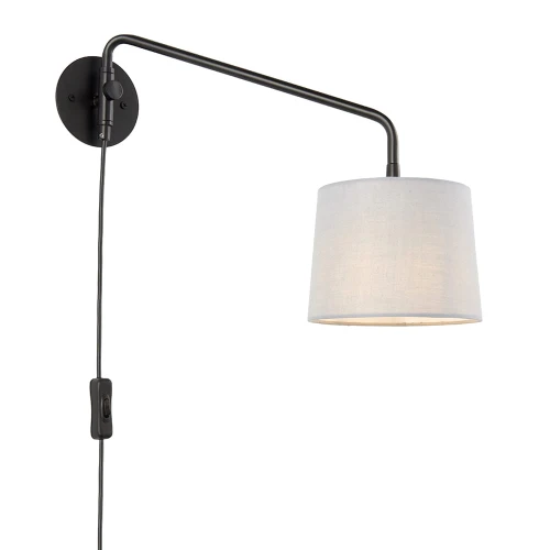 Endon Lampa ścienna Carlson 1x40W E14 Czarny Matowy
