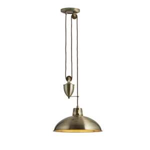 Endon Lampa wisząca Polka 1x60W E27 Antyczny mosiądz