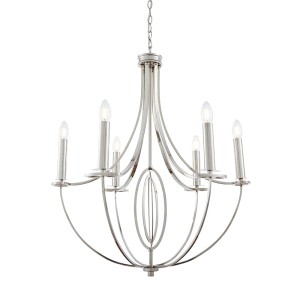 Lampa wisząca Żyrandol Endon Whistle 1x60W E14 nikiel