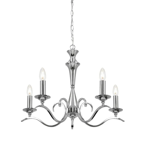 Lampa wisząca Żyrandol Endon Kora 5x40W E14 chrom