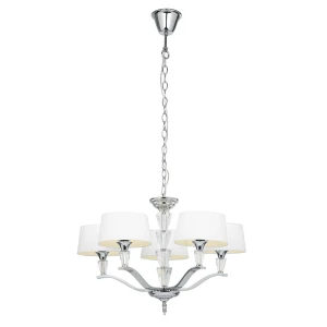Lampa wisząca Żyrandol Endon Fiennes 5x40W E14 srebrny/biały