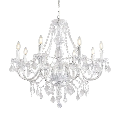 Lampa wisząca Żyrandol Endon Clarence 8x60W E14 szklany