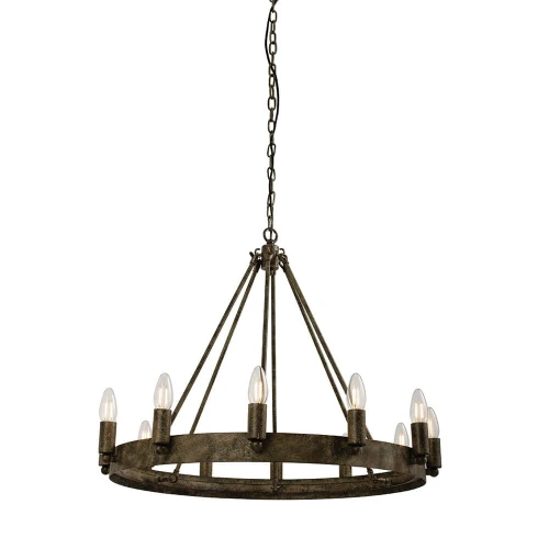 Lampa wisząca Żyrandol Endon Chevalier 12x60W E14 postarzana cyna